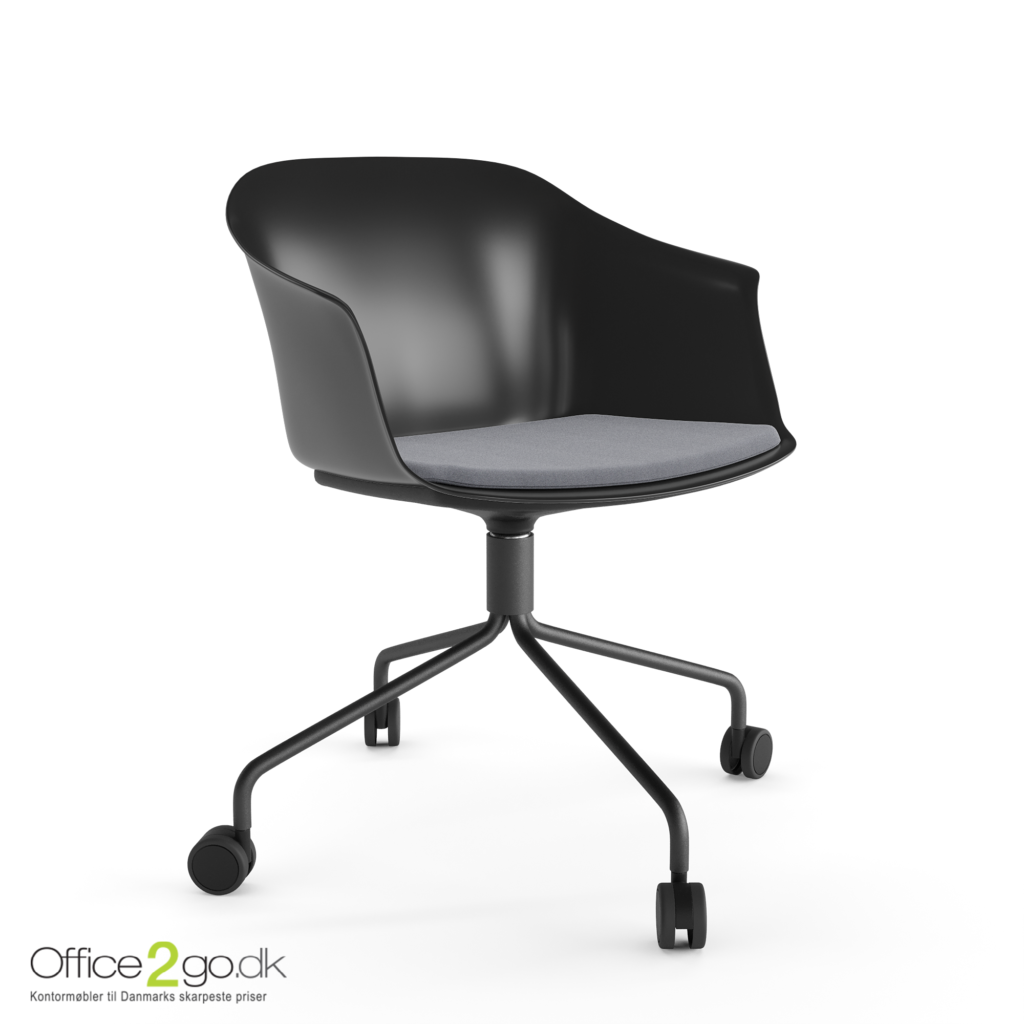 Polytone C stol – med drejeligt stel og hjul - sædepolster