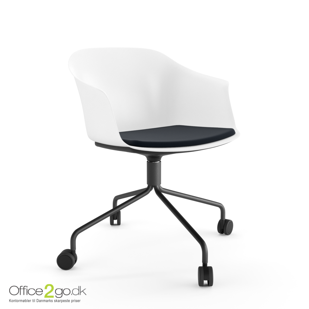 Polytone C stol – med drejeligt stel og hjul - sædepolster