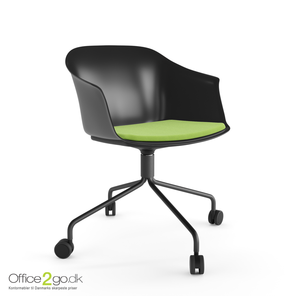 Polytone C stol – med drejeligt stel og hjul - sædepolster