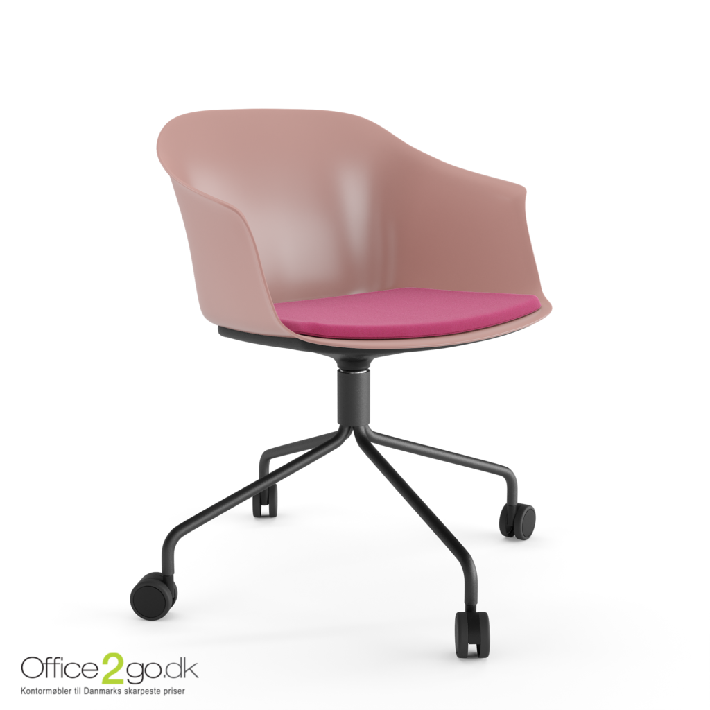 Polytone C stol – med drejeligt stel og hjul - sædepolster