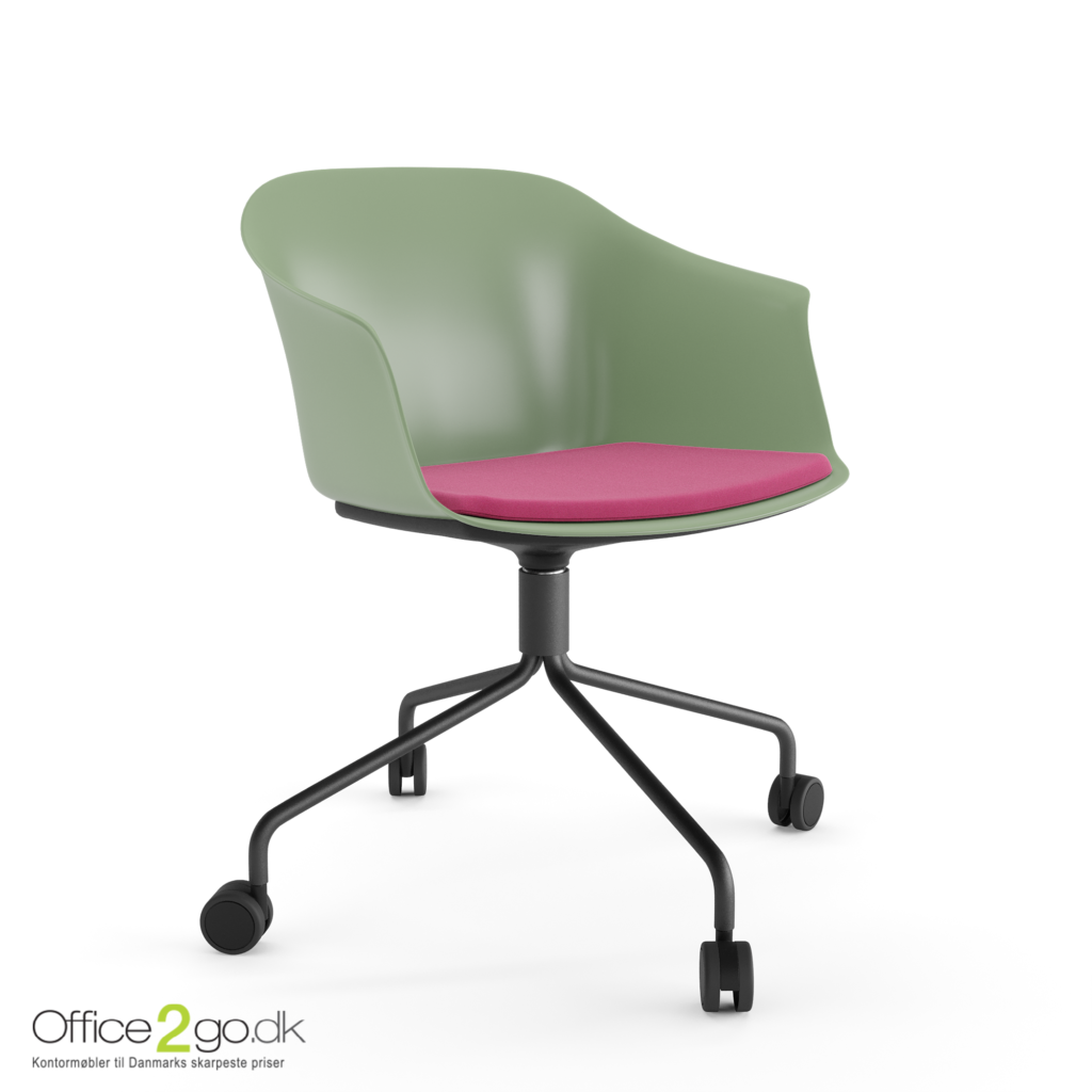 Polytone C stol – med drejeligt stel og hjul - sædepolster