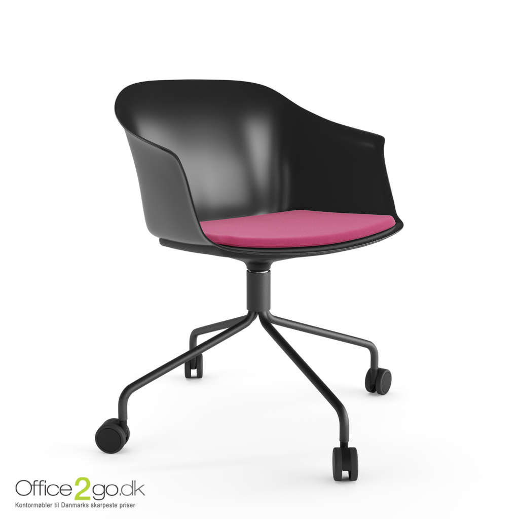 Polytone C stol – med drejeligt stel og hjul - sædepolster