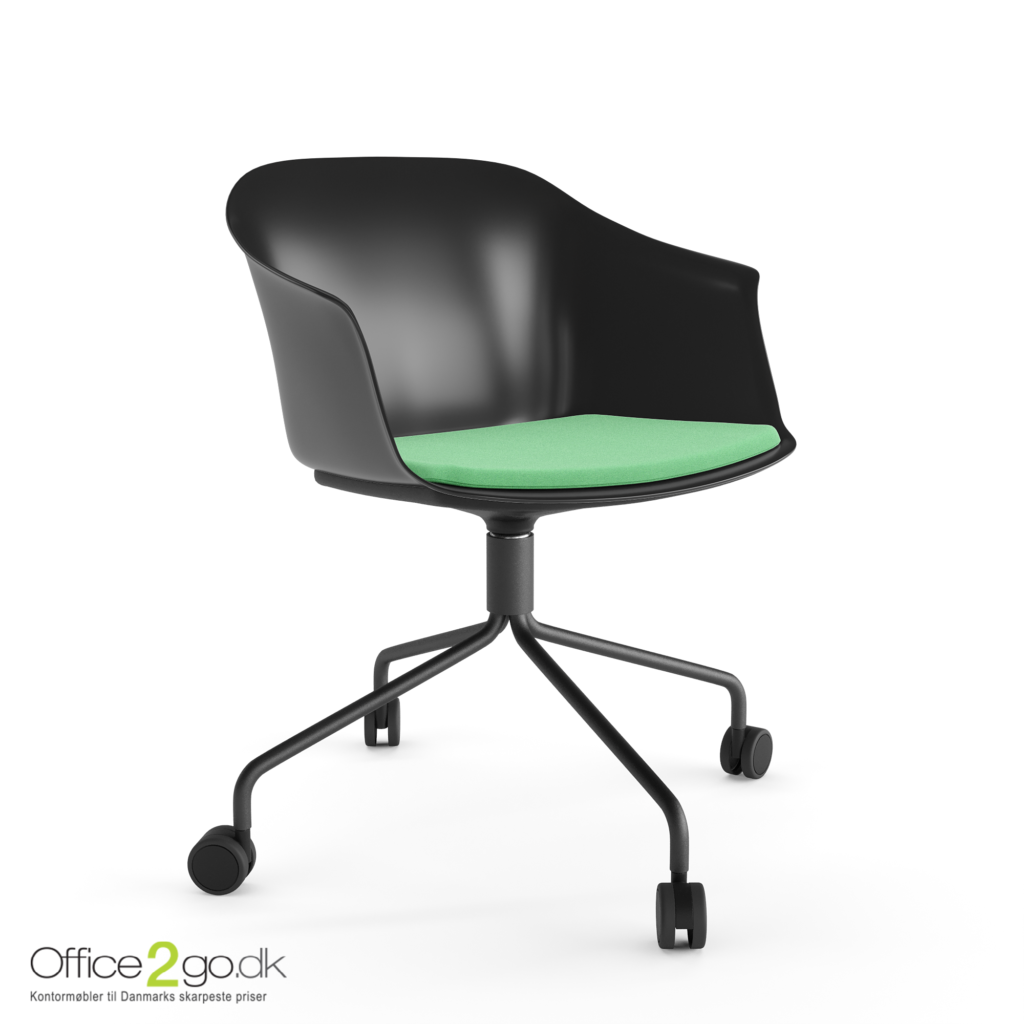 Polytone C stol – med drejeligt stel og hjul - sædepolster