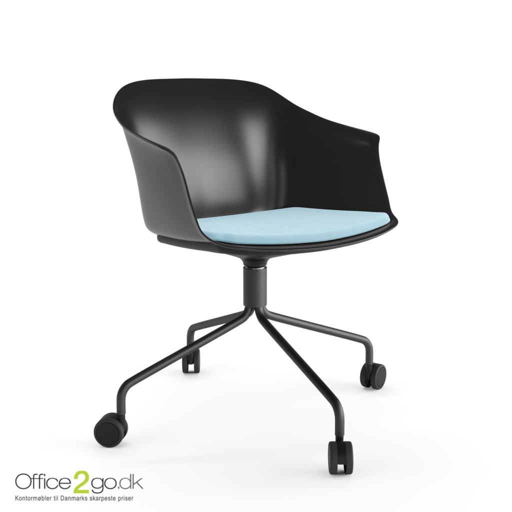 Polytone C stol – med drejeligt stel og hjul - sædepolster