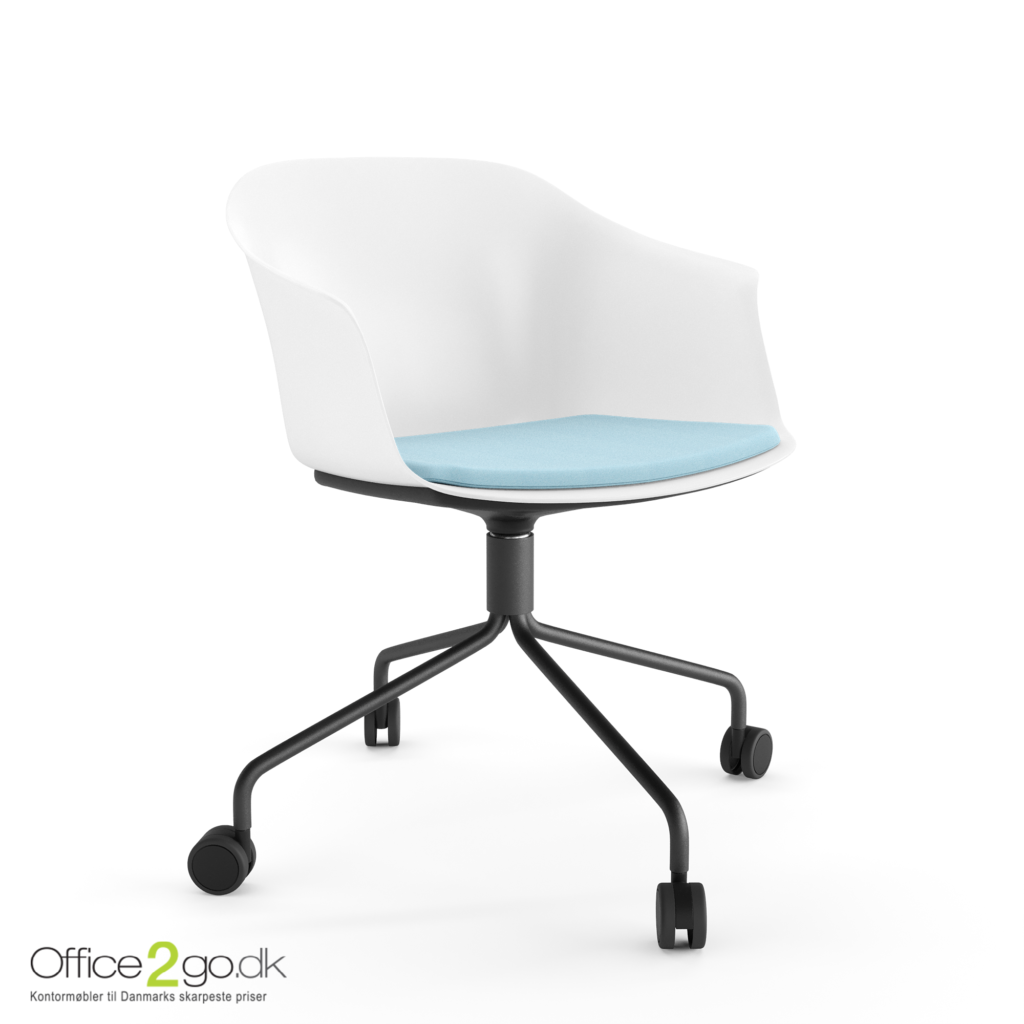 Polytone C stol – med drejeligt stel og hjul - sædepolster