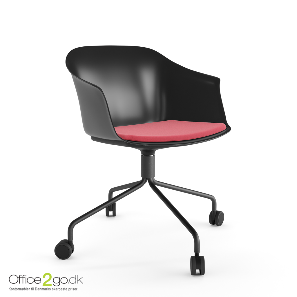 Polytone C stol – med drejeligt stel og hjul - sædepolster