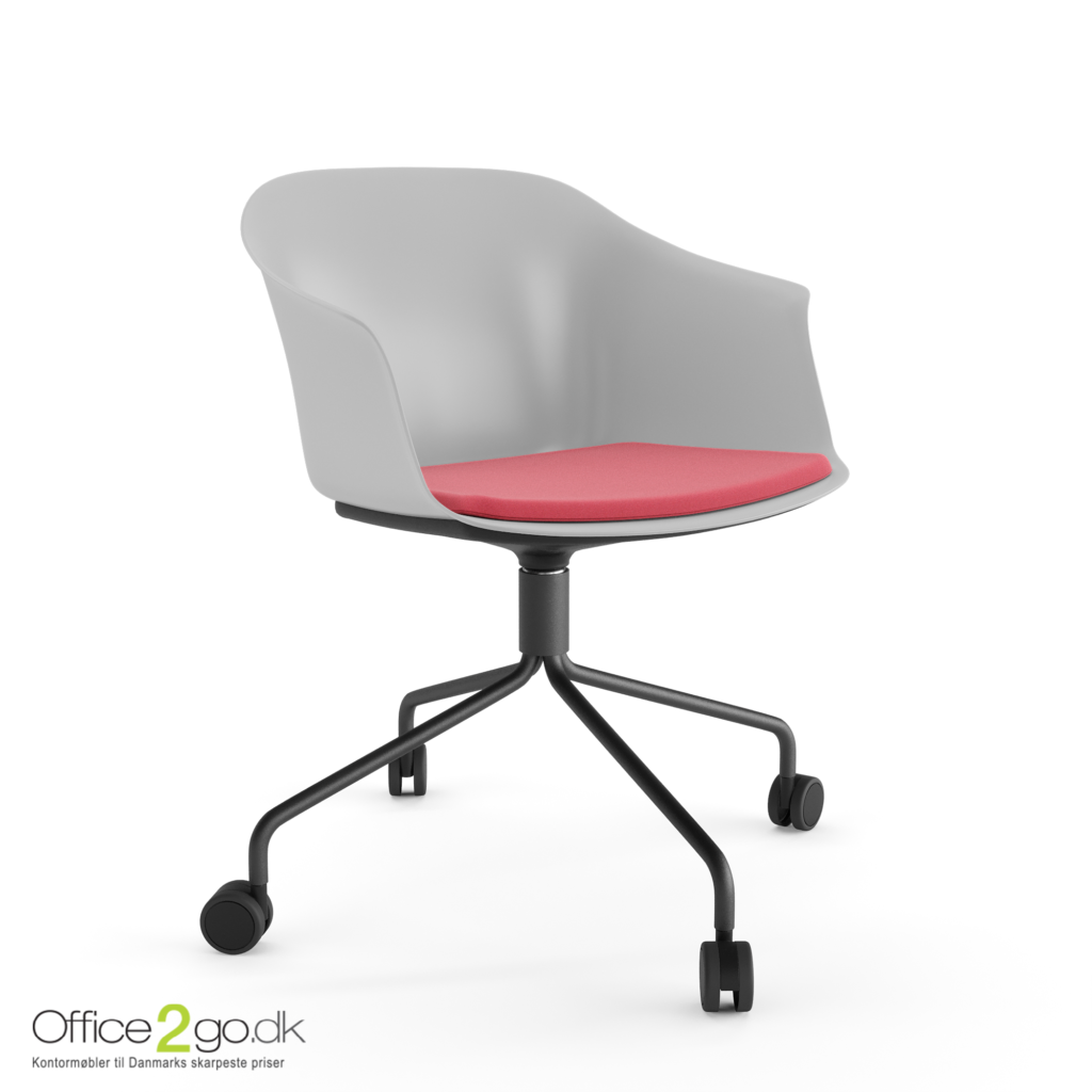 Polytone C stol – med drejeligt stel og hjul - sædepolster