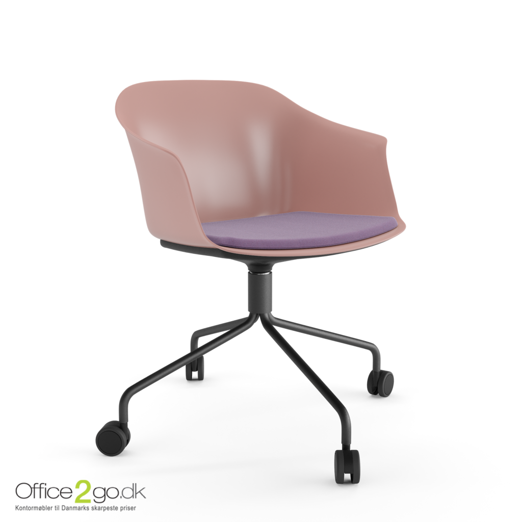 Polytone C stol – med drejeligt stel og hjul - sædepolster