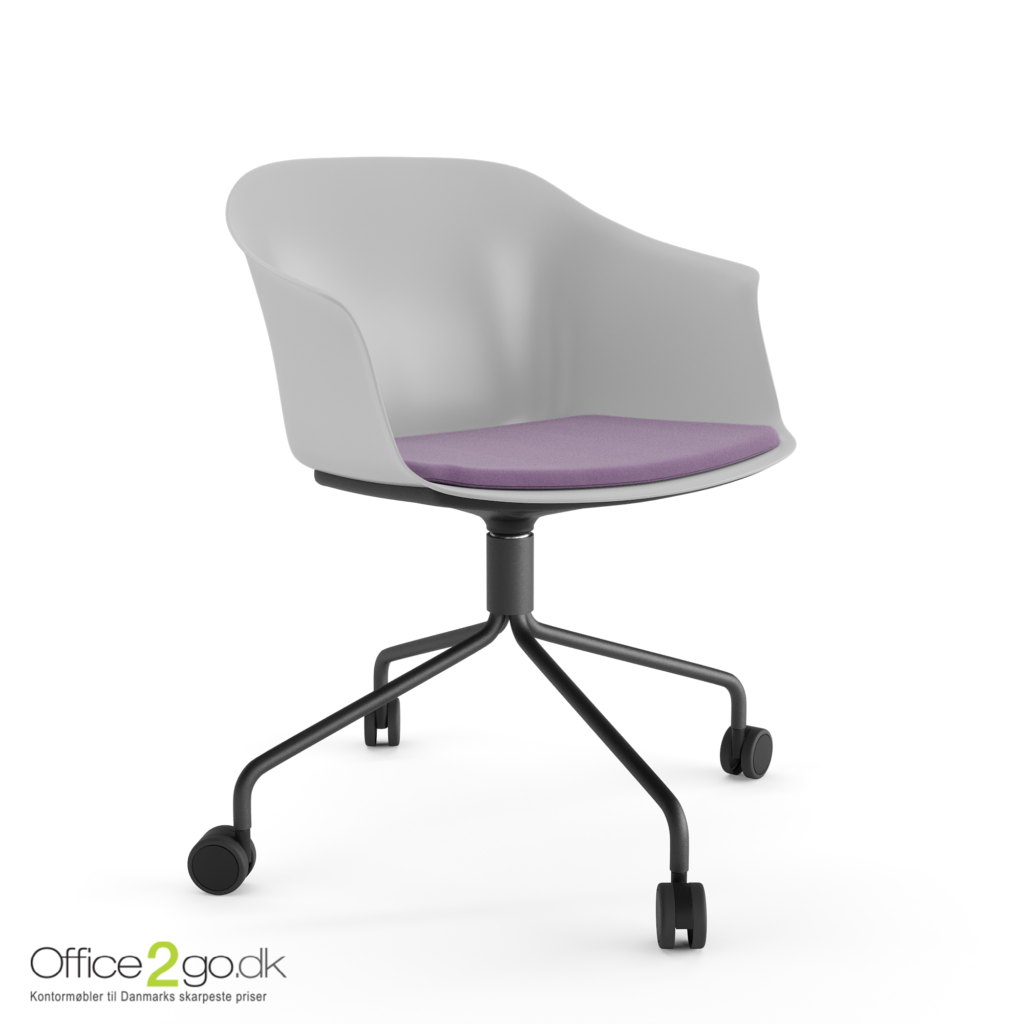 Polytone C stol – med drejeligt stel og hjul - sædepolster