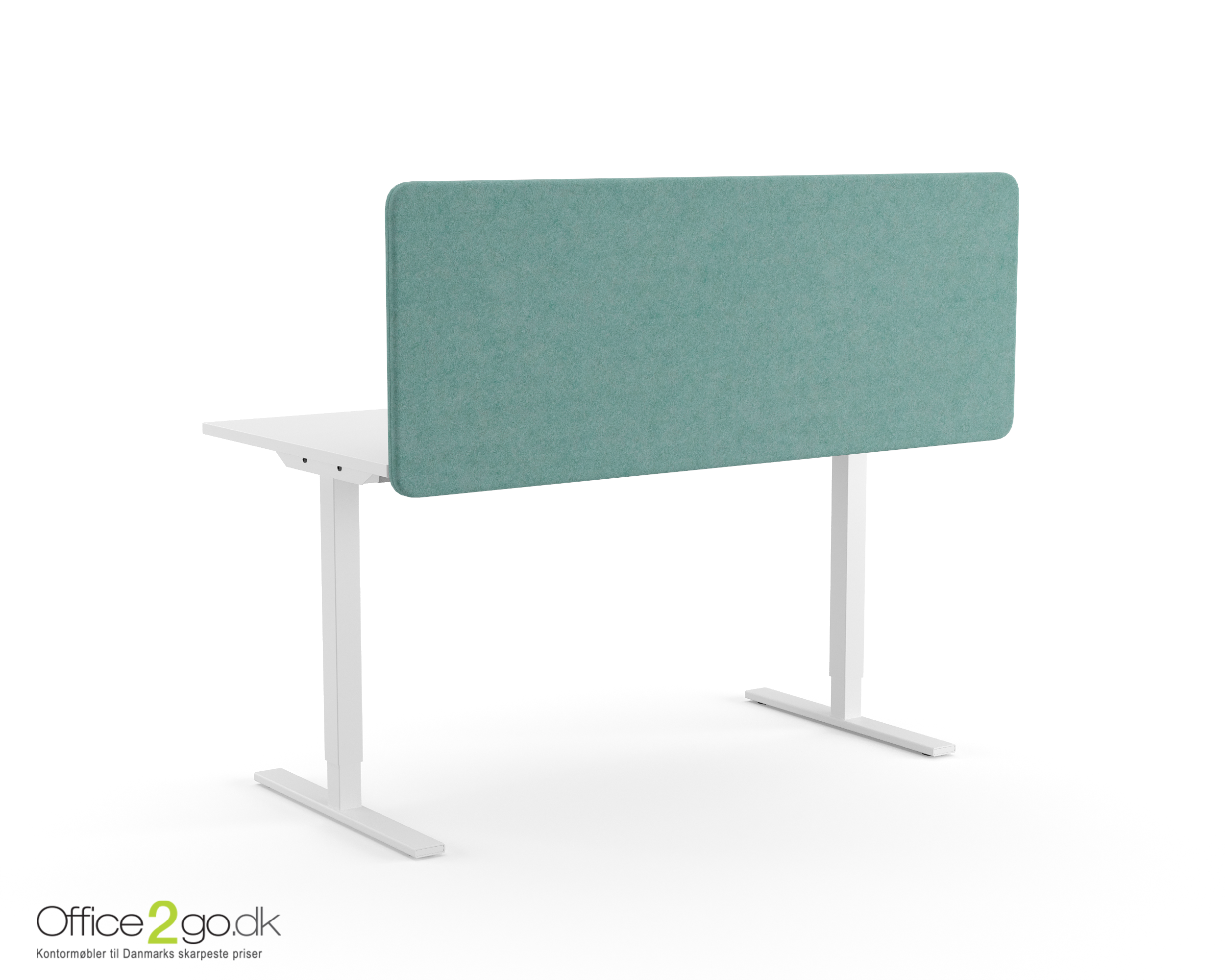 Top530 topmonteret akustisk bordskærm. - 160*59,5 cm