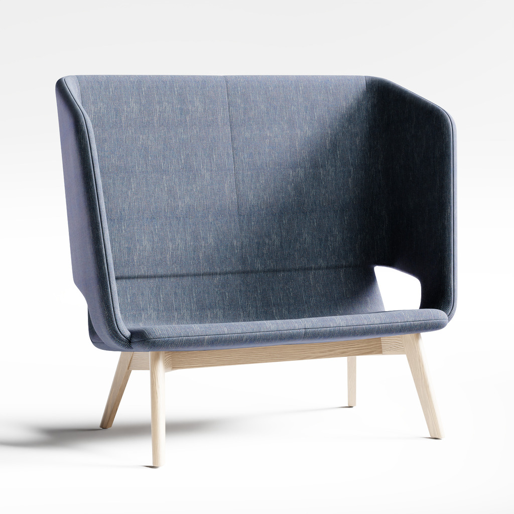 Twist & Sit Soft - 2 pers høj lounge sofa med ben