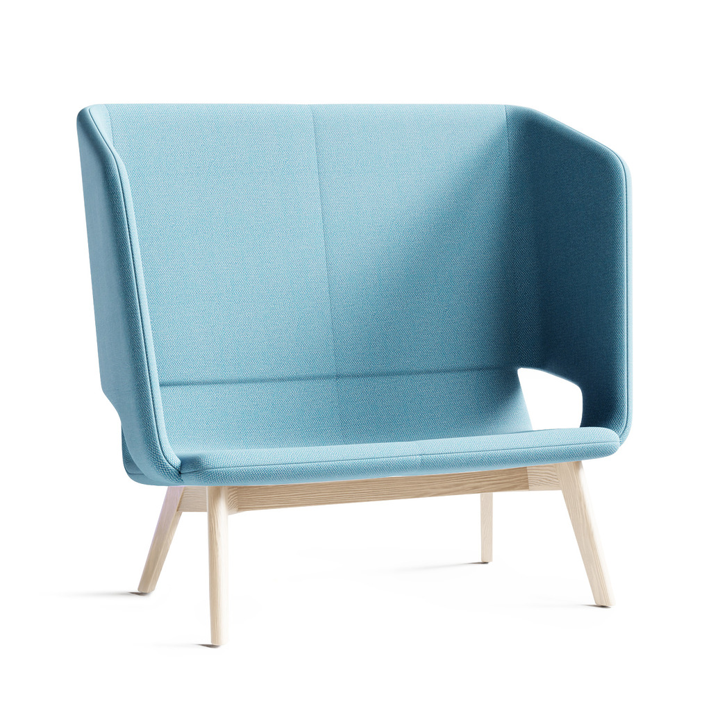 Twist & Sit Soft - 2 pers høj lounge sofa med ben