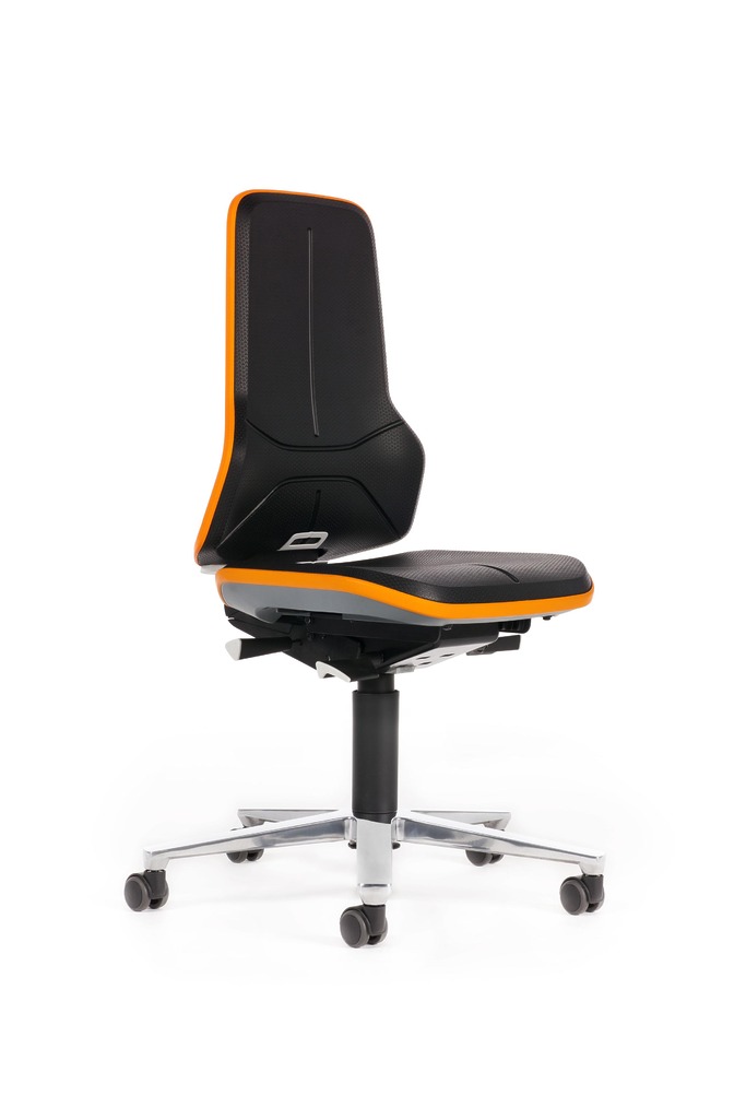 Bimos Neon 2 Laboratoriestol - Poleret aluminium