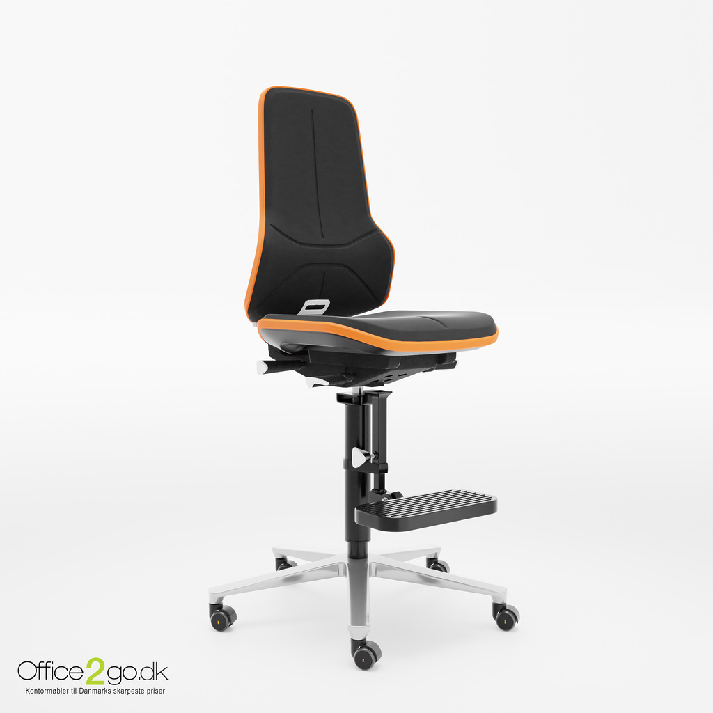 Bimos Neon 3 Laboratoriestol - Poleret aluminium