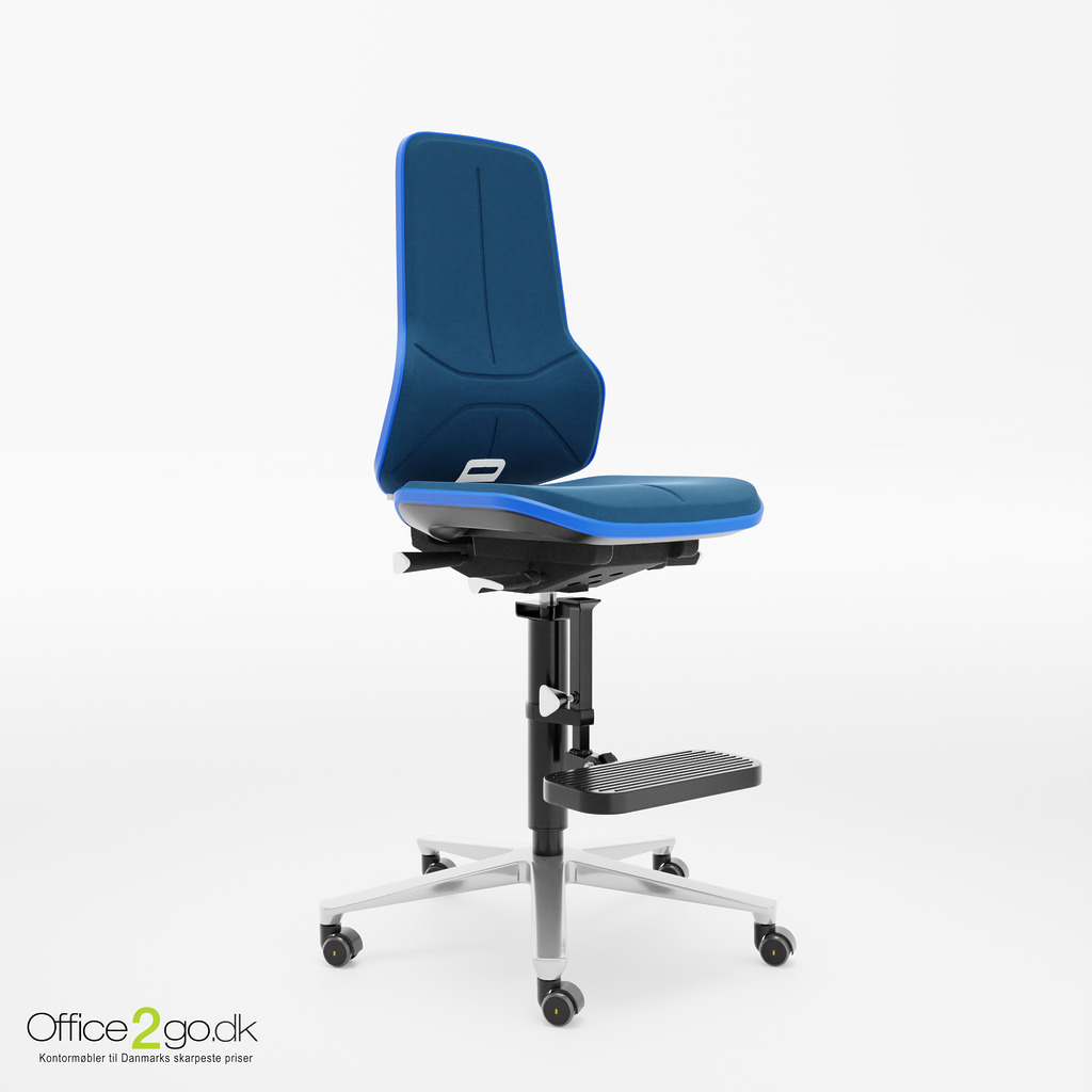 Bimos Neon 3 Laboratoriestol - Poleret aluminium