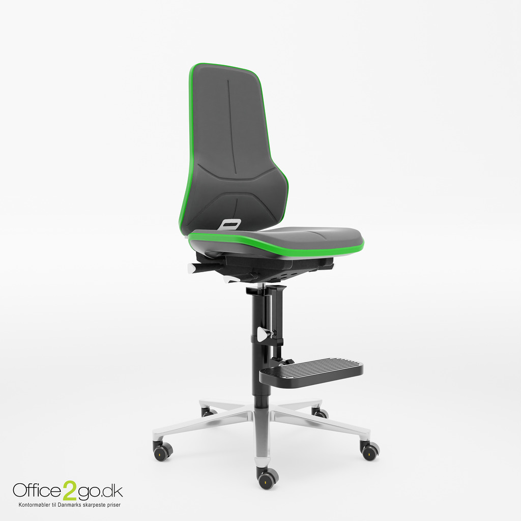 Bimos Neon 3 Laboratoriestol - Poleret aluminium