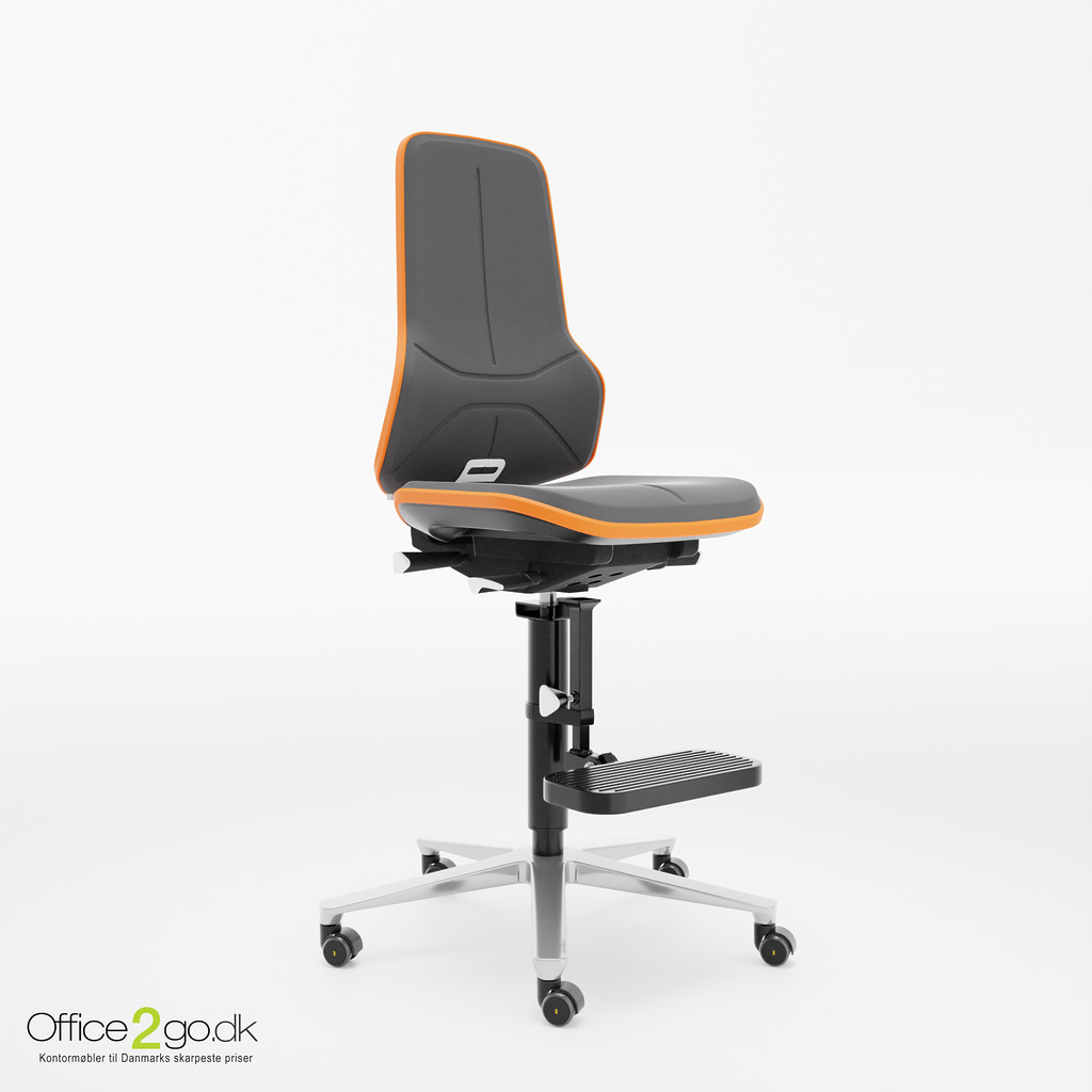 Bimos Neon 3 Laboratoriestol - Poleret aluminium