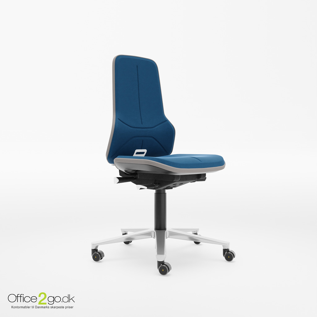 Bimos Neon 2 Laboratoriestol - Poleret aluminium