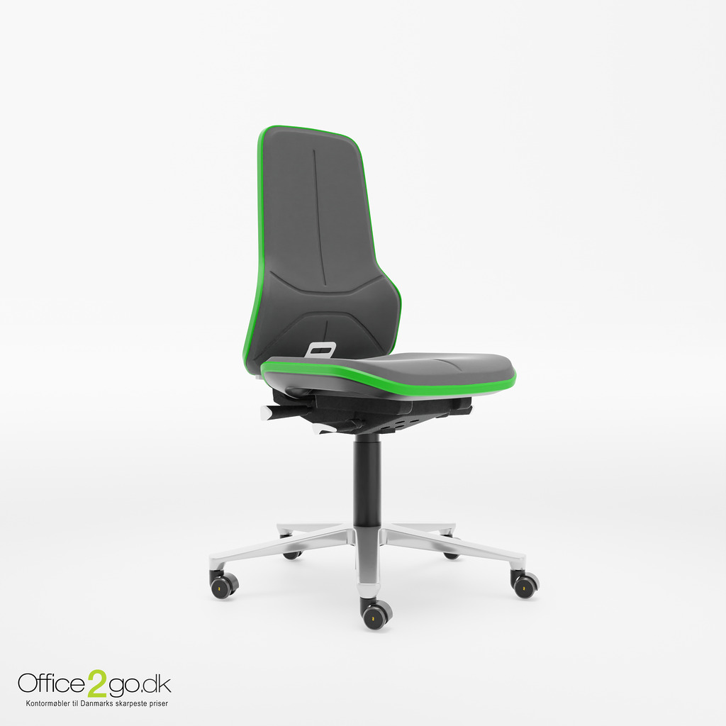 Bimos Neon 2 Laboratoriestol - Poleret aluminium