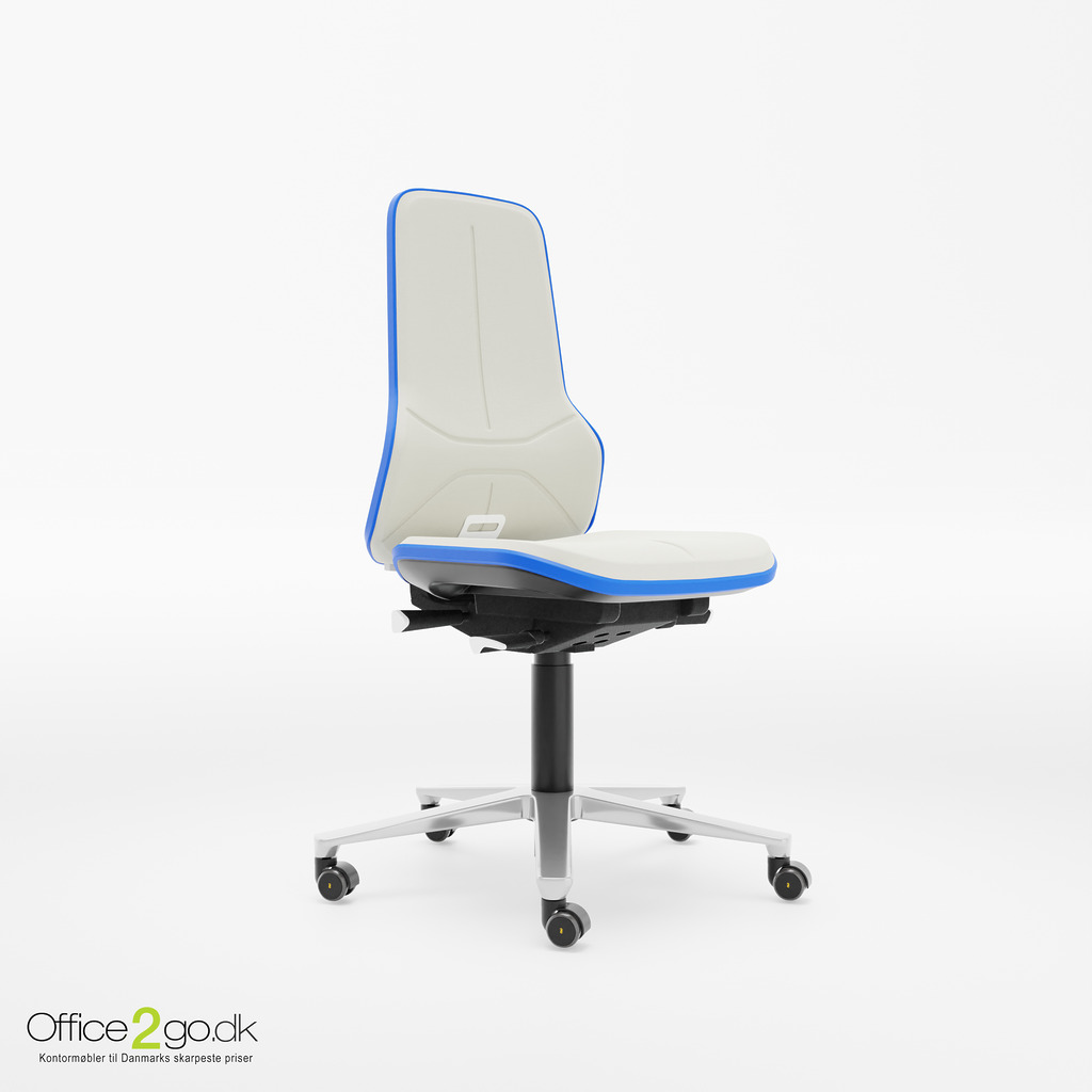 Bimos Neon 2 Laboratoriestol - Poleret aluminium