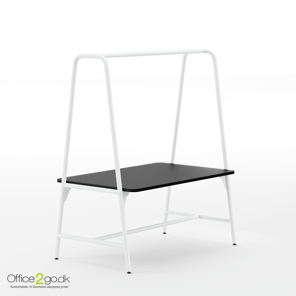 Round multifunktions mødebord - 188*100 cm - Hvidt