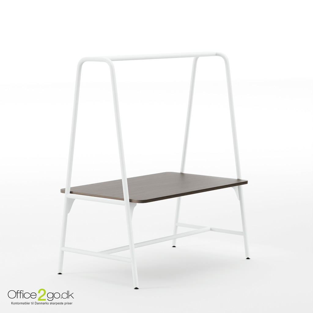 Round multifunktions mødebord - 188*100 cm - Hvidt