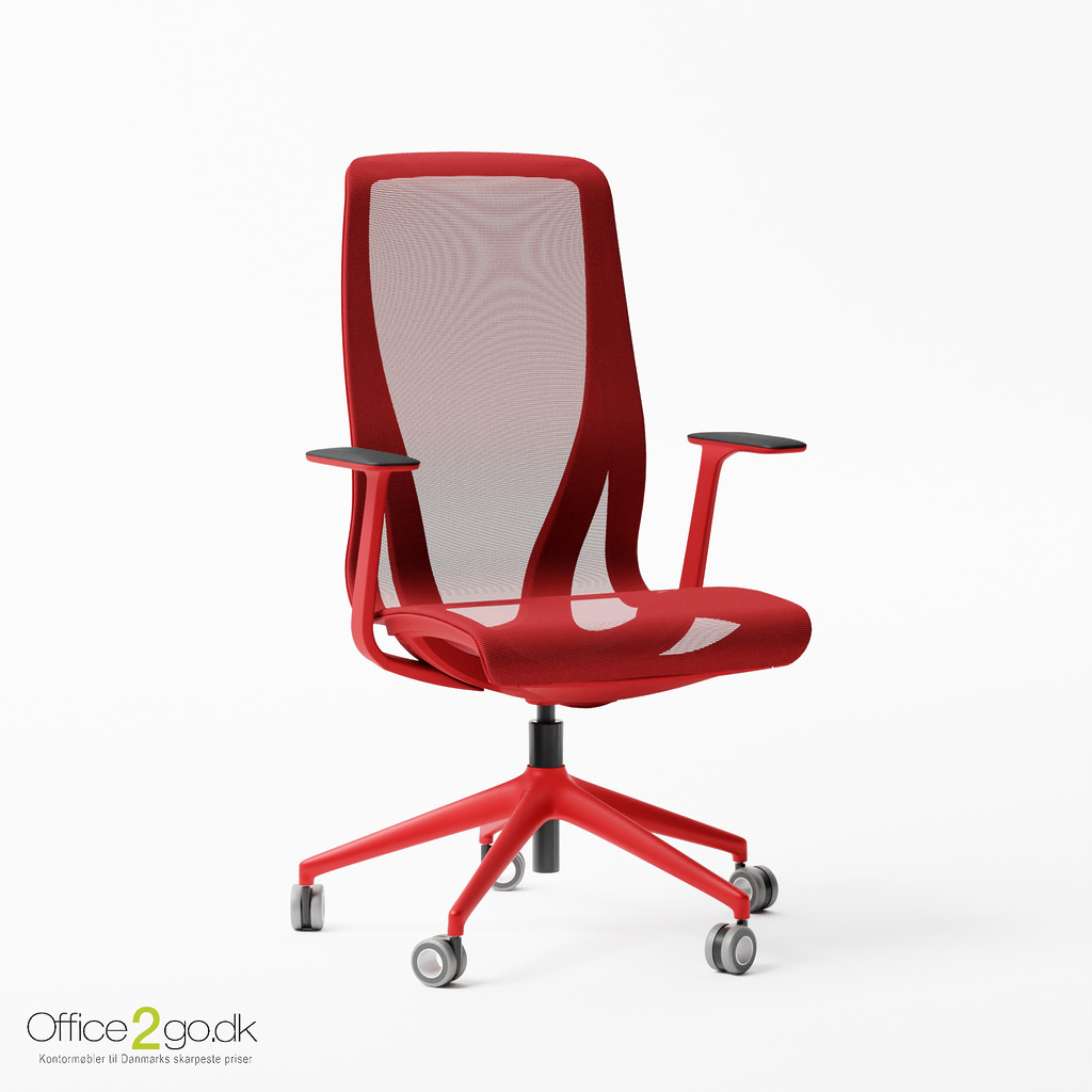 D-chair kontorstol - Rød