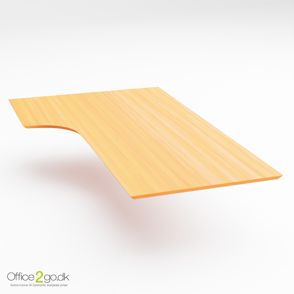 Finer skrivebordsplade - 200*110/80*60 cm venstre