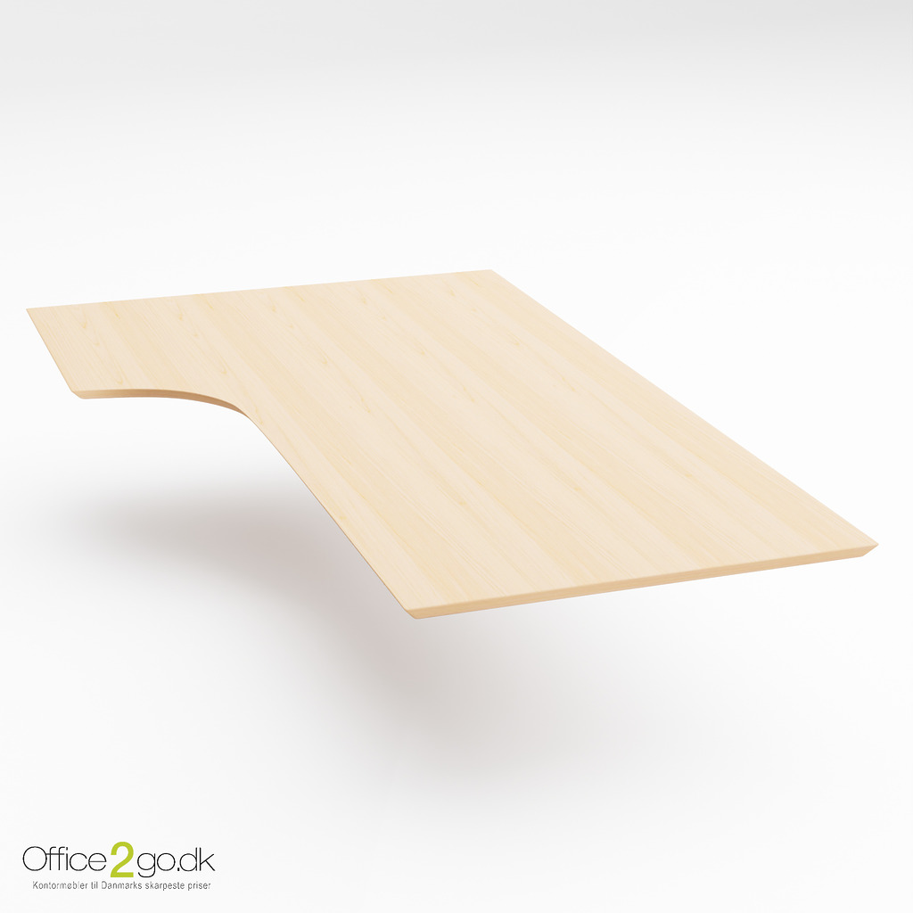Finer skrivebordsplade - 200*110/80*60 cm venstre
