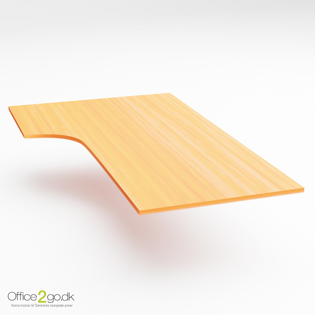 Finer skrivebordsplade - 200*110/80*60 cm venstre