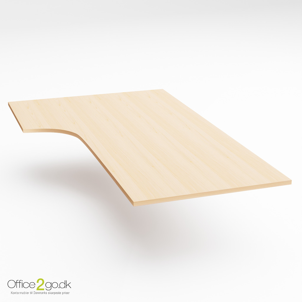 Finer skrivebordsplade - 200*110/80*60 cm venstre