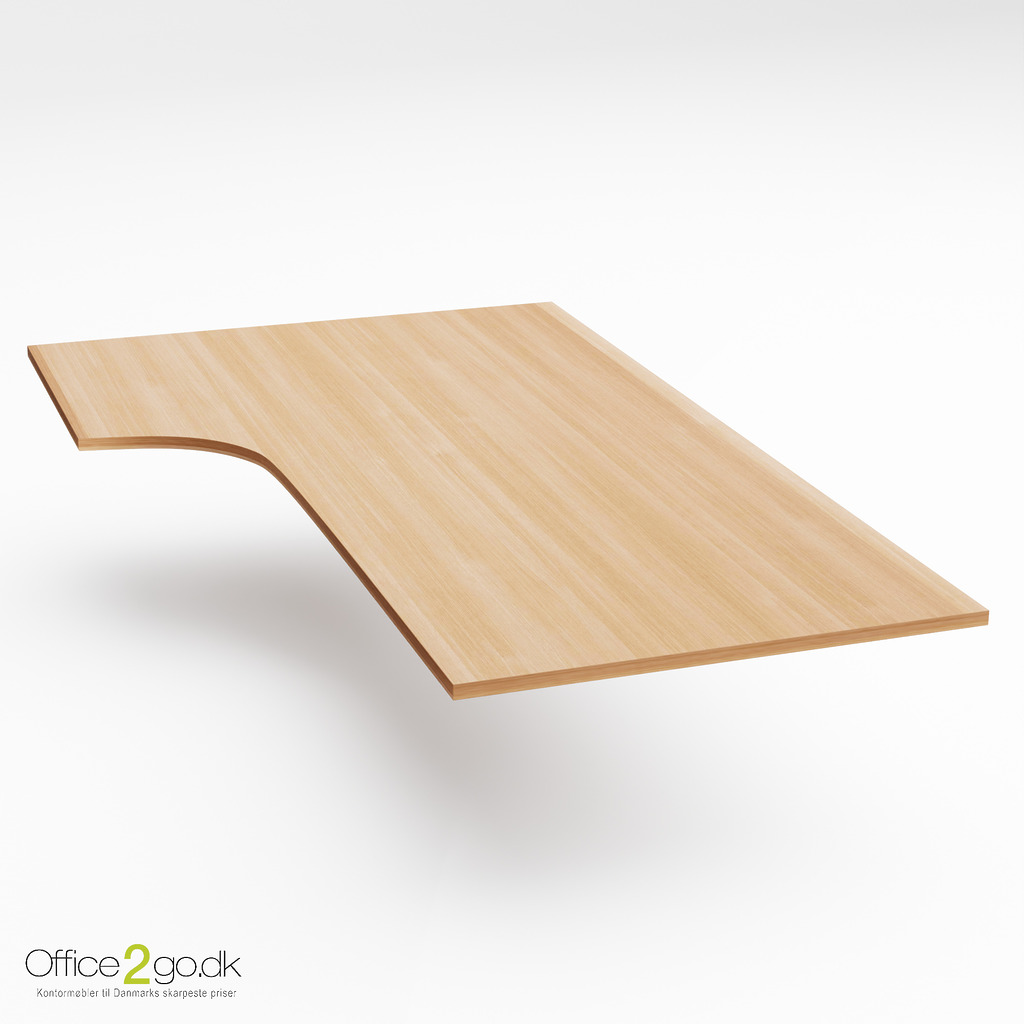 Finer skrivebordsplade - 200*110/80*60 cm venstre