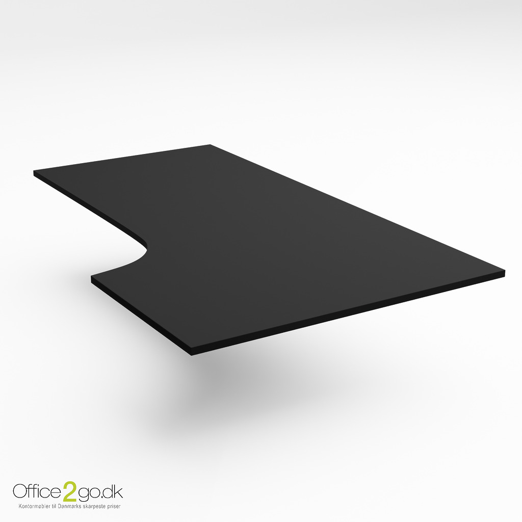 Nano Laminat skrivebordsplade - 200*110/80*60 cm højre