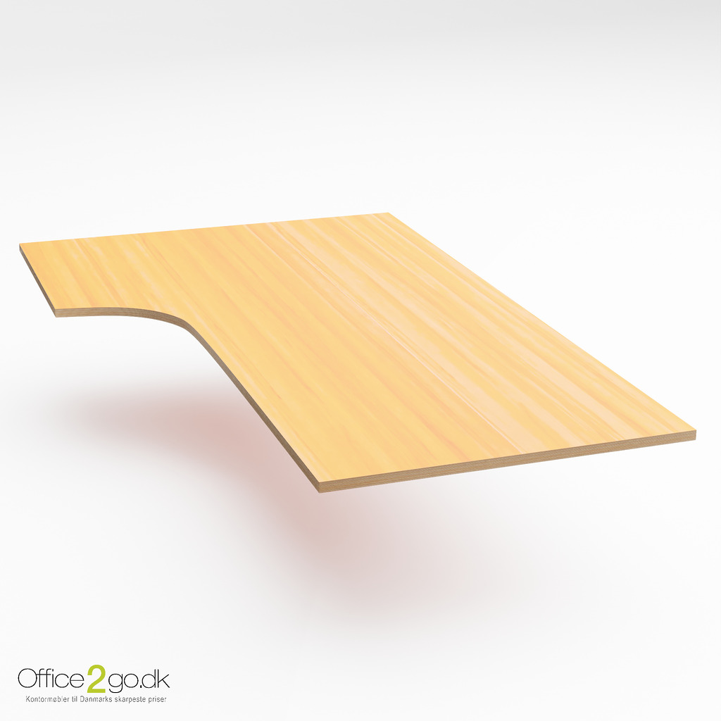 Finer skrivebordsplade - 200*110/80*60 cm venstre