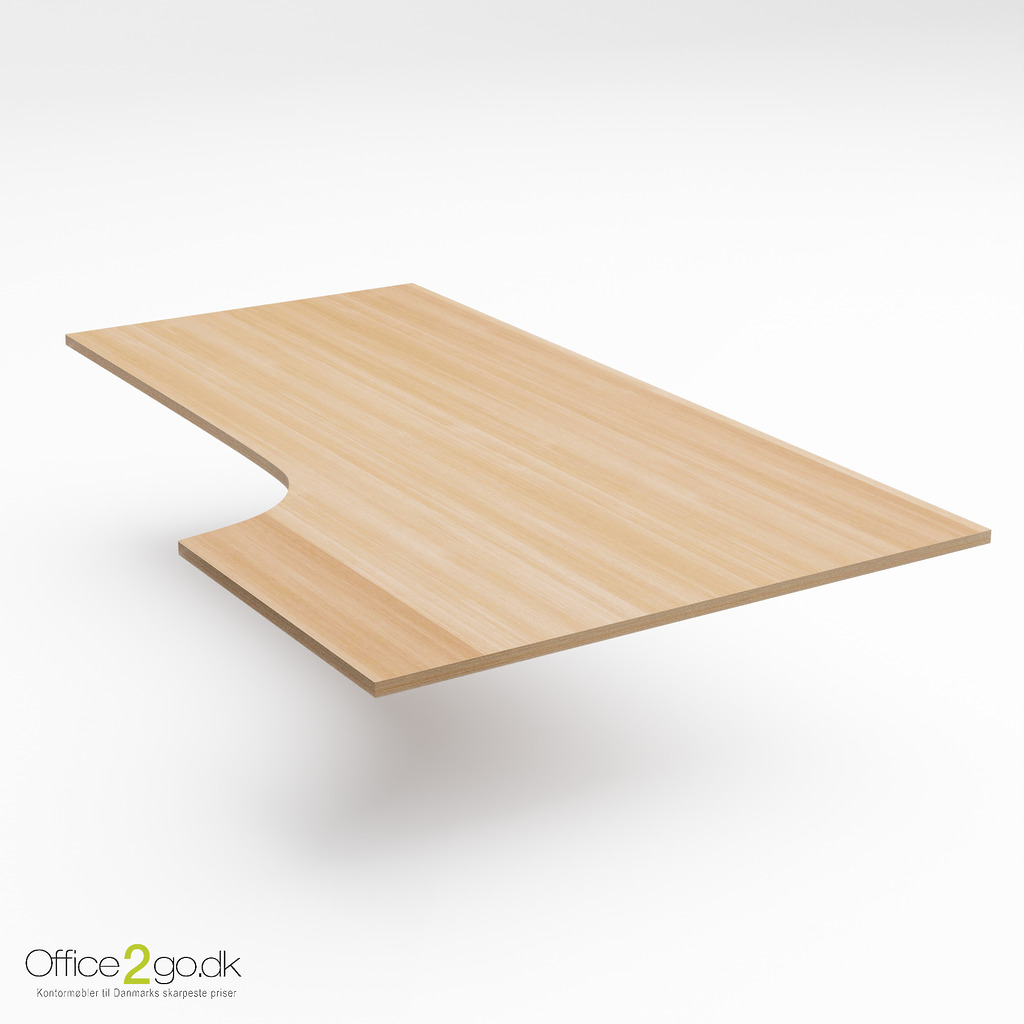 Finer skrivebordsplade - 200*110/80*60 cm højre
