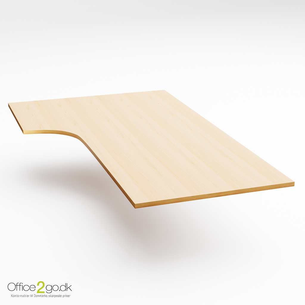 Finer skrivebordsplade - 200*110/80*60 cm venstre