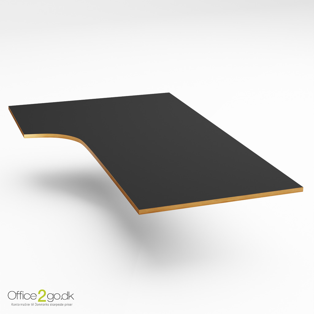 Nano Laminat skrivebordsplade - 200*110/80*60 cm venstre