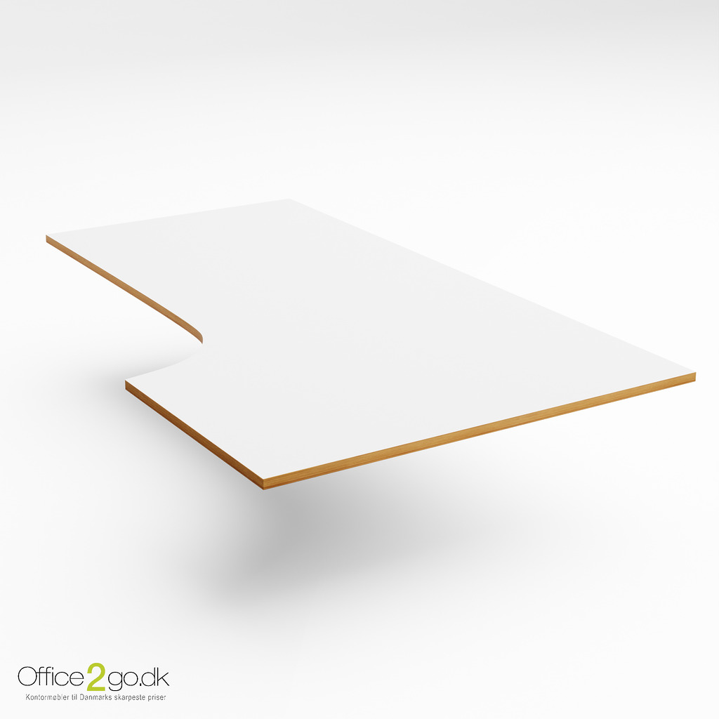 Nano Laminat skrivebordsplade - 200*110/80*60 cm højre