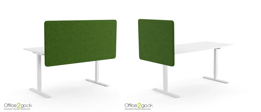 Desk760 Mørkegrøn akustisk bordskærm - 160 cm - Mørkegrøn