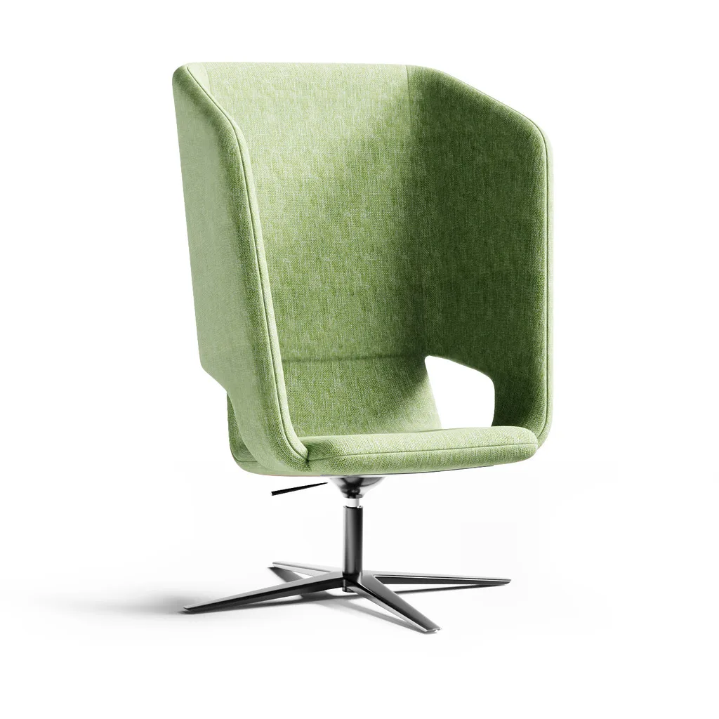 Twist & Sit Soft - høj lounge stol med fodkryds - Billede 15