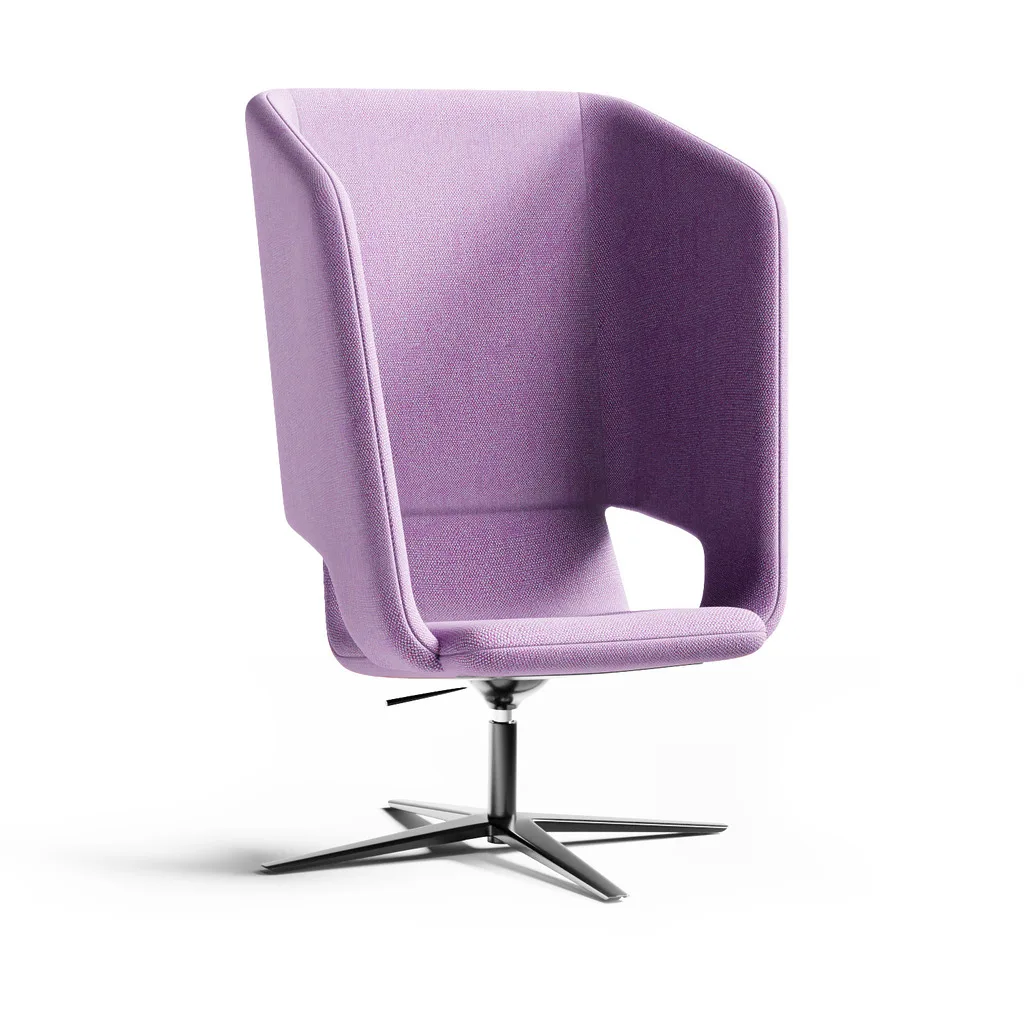 Twist & Sit Soft - høj lounge stol med fodkryds - Billede 12
