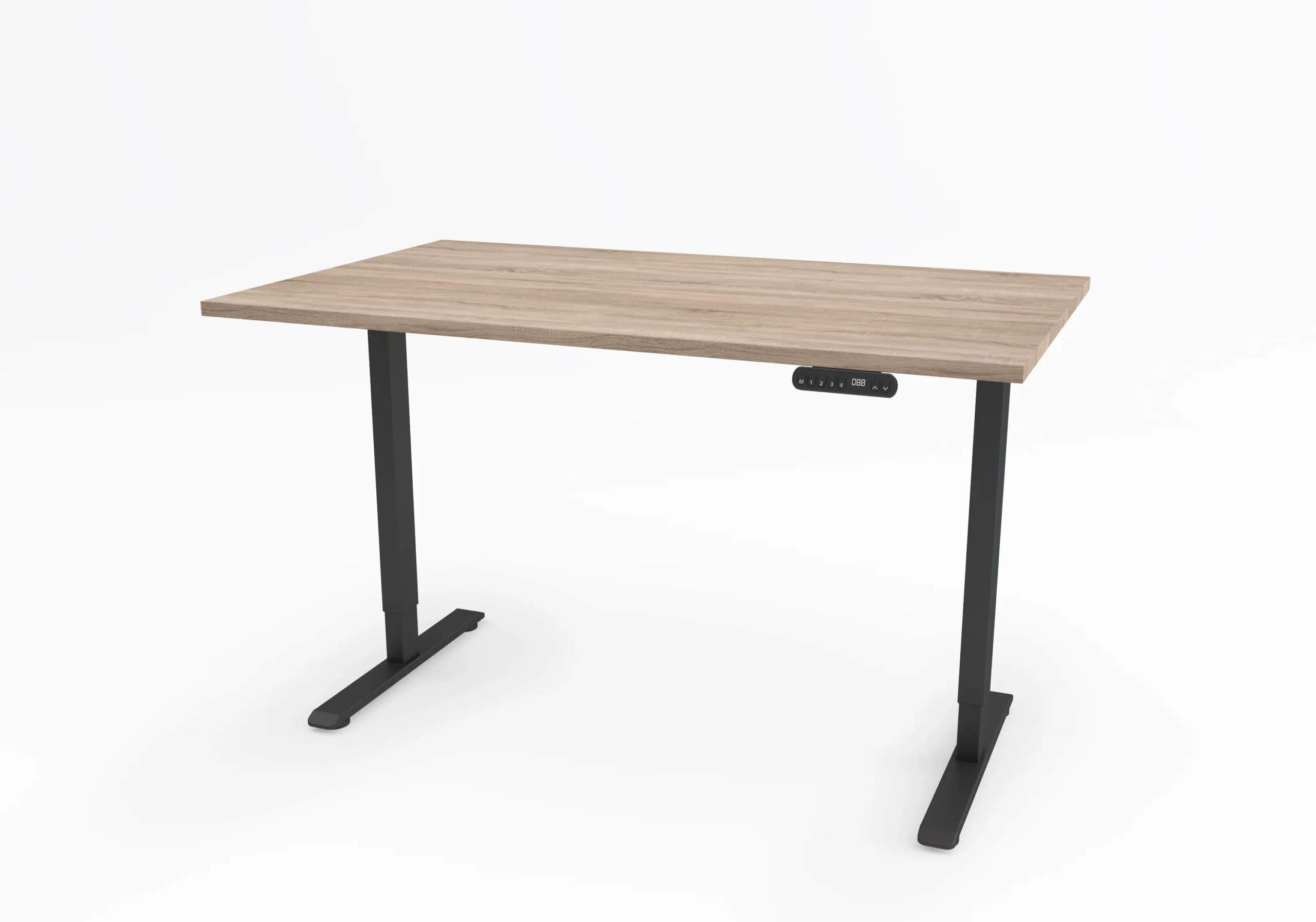 Basic hævesænkebord – med sort stel